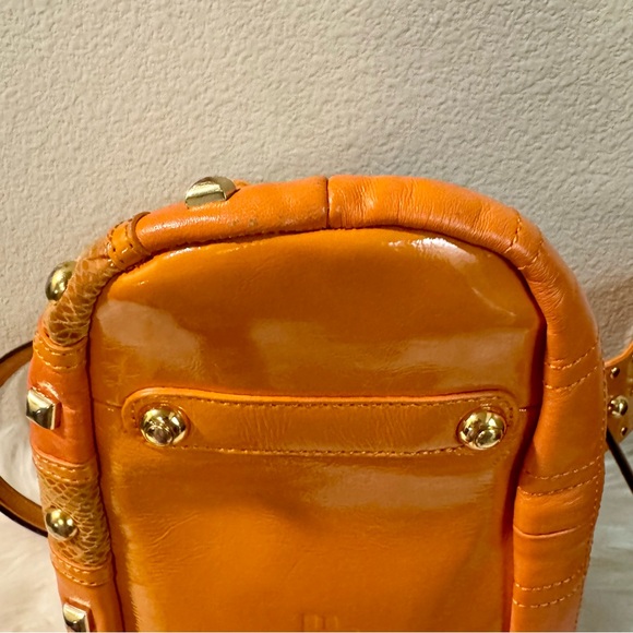 Sharif Orange Studded Shoulder Bag - Picture 8 of 14